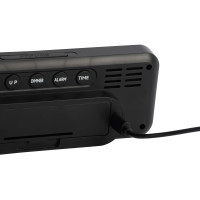 Digitálny budík Roanne LED Karlsson KA6154BR, hnedá